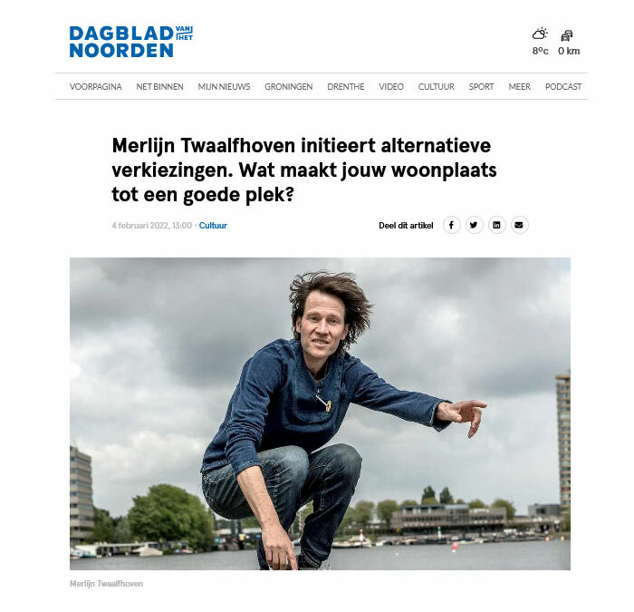 Dagblad van het Noorden: Merlijn Twaalfhoven initieert alternatieve verkiezingen